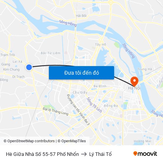 Hè Giữa Nhà Số 55-57 Phố Nhổn to Lý Thái Tổ map