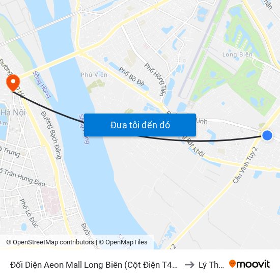 Đối Diện Aeon Mall Long Biên (Cột Điện T4a/2a-B Đường Cổ Linh) to Lý Thái Tổ map