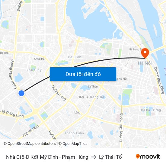 Nhà Ct5-D Kđt Mỹ Đình - Phạm Hùng to Lý Thái Tổ map