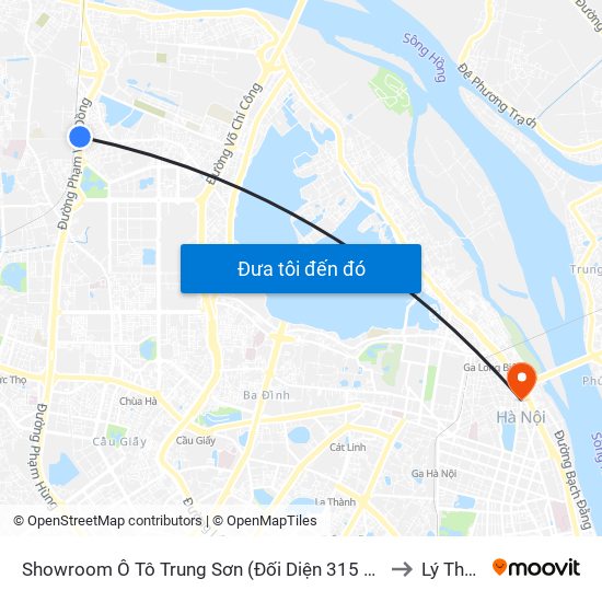 Showroom Ô Tô Trung Sơn (Đối Diện 315 Phạm Văn Đồng) to Lý Thái Tổ map