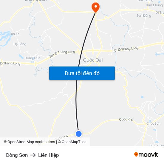 Đông Sơn to Liên Hiệp map