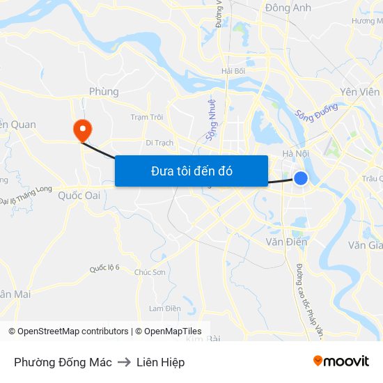 Phường Đống Mác to Liên Hiệp map