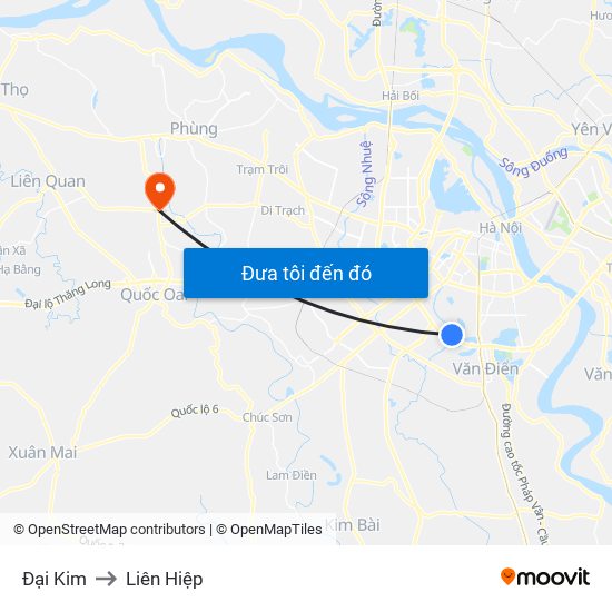 Đại Kim to Liên Hiệp map