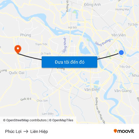 Phúc Lợi to Liên Hiệp map