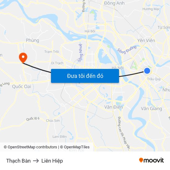 Thạch Bàn to Liên Hiệp map