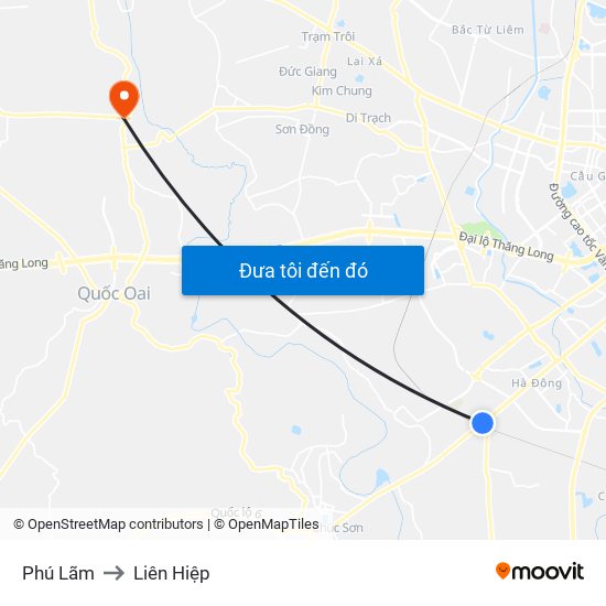 Phú Lãm to Liên Hiệp map