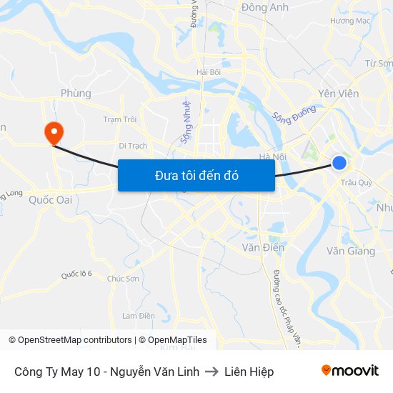 Công Ty May 10 - Nguyễn Văn Linh to Liên Hiệp map