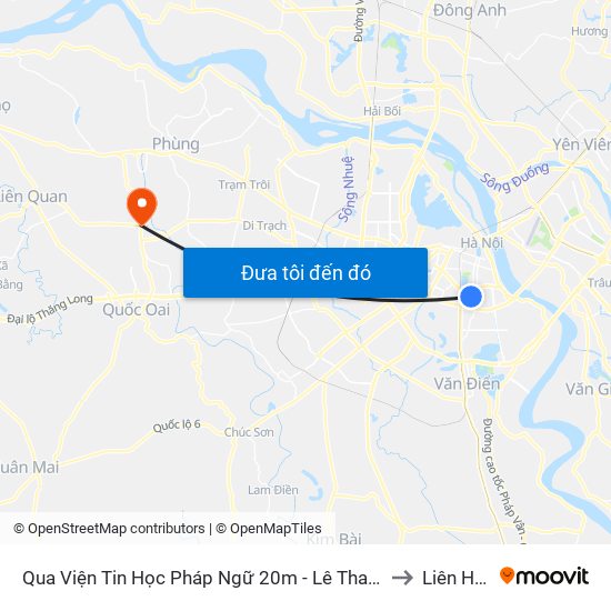 Qua Viện Tin Học Pháp Ngữ 20m - Lê Thanh Nghị to Liên Hiệp map