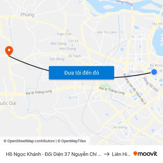 Hồ Ngọc Khánh - Đối Diện 37 Nguyễn Chí Thanh to Liên Hiệp map
