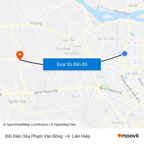 Đối Diện 36a Phạm Văn Đồng to Liên Hiệp map