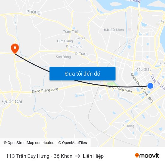113 Trần Duy Hưng - Bộ Khcn to Liên Hiệp map