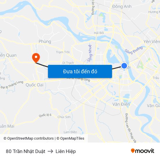 80 Trần Nhật Duật to Liên Hiệp map