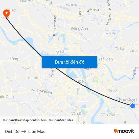 Đình Dù to Liên Mạc map