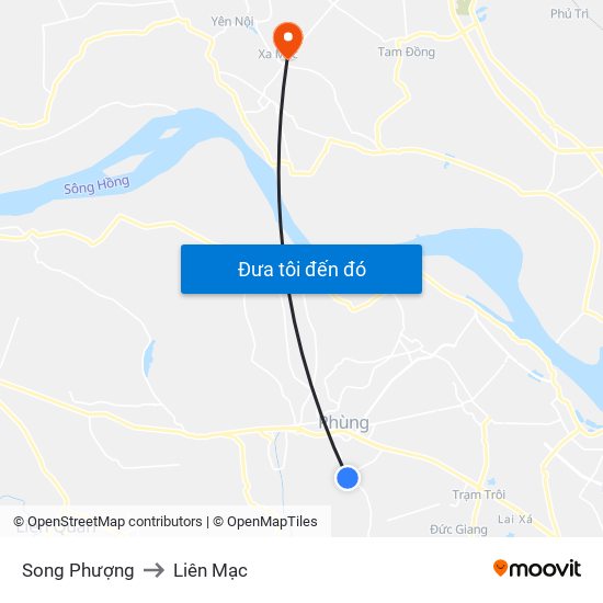 Song Phượng to Liên Mạc map