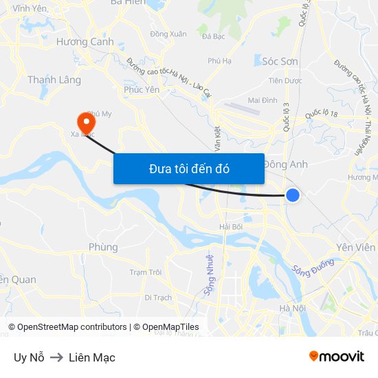 Uy Nỗ to Liên Mạc map