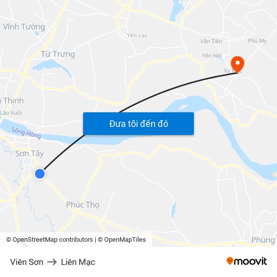 Viên Sơn to Liên Mạc map