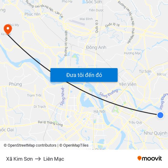 Xã Kim Sơn to Liên Mạc map