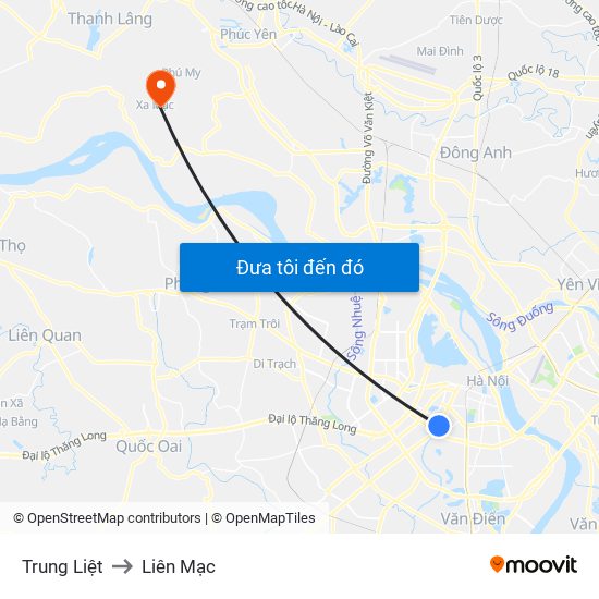 Trung Liệt to Liên Mạc map