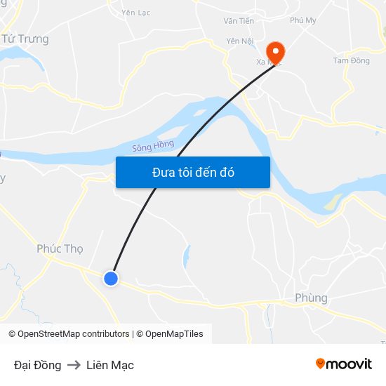 Đại Đồng to Liên Mạc map