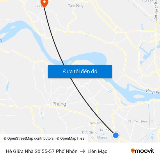 Hè Giữa Nhà Số 55-57 Phố Nhổn to Liên Mạc map