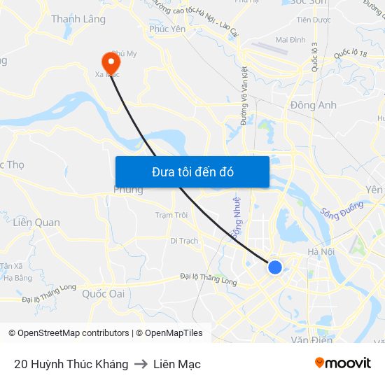 20 Huỳnh Thúc Kháng to Liên Mạc map