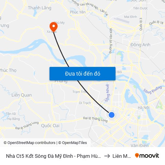 Nhà Ct5 Kđt Sông Đà Mỹ Đình - Phạm Hùng to Liên Mạc map