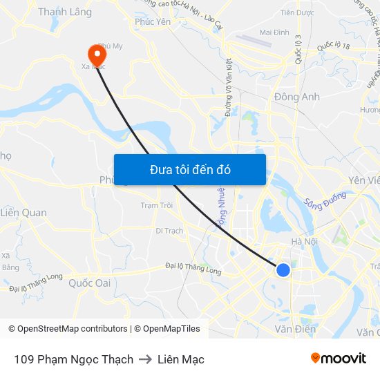 109 Phạm Ngọc Thạch to Liên Mạc map