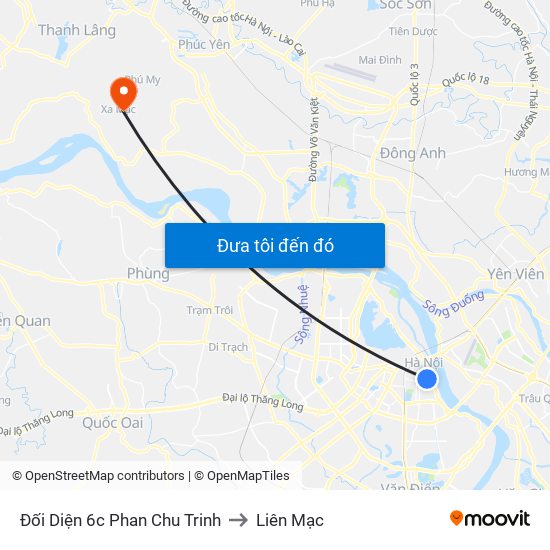 Đối Diện 6c Phan Chu Trinh to Liên Mạc map