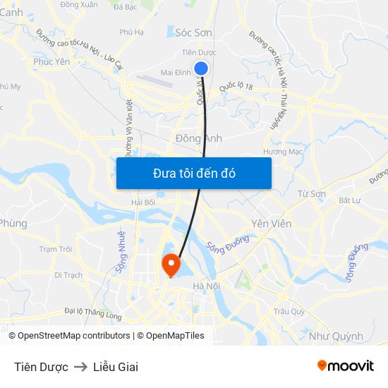 Tiên Dược to Liễu Giai map