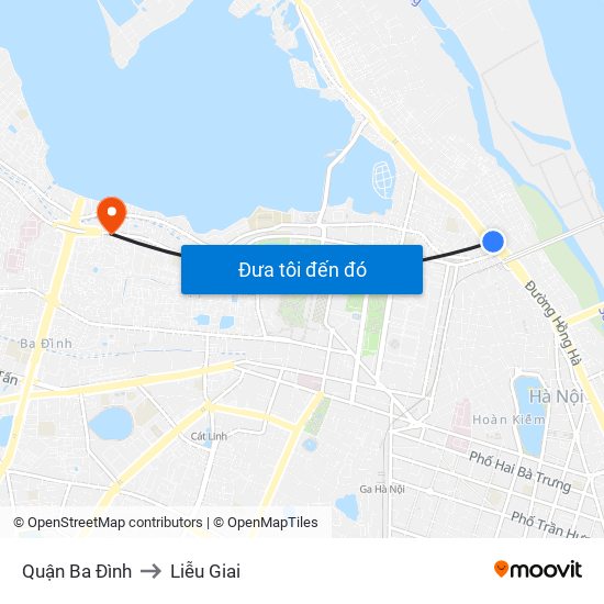 Quận Ba Đình to Liễu Giai map