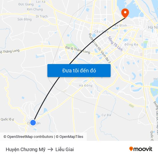 Huyện Chương Mỹ to Liễu Giai map