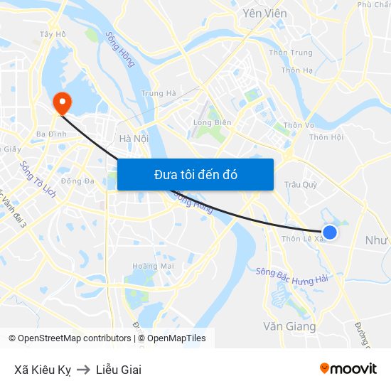 Xã Kiêu Kỵ to Liễu Giai map