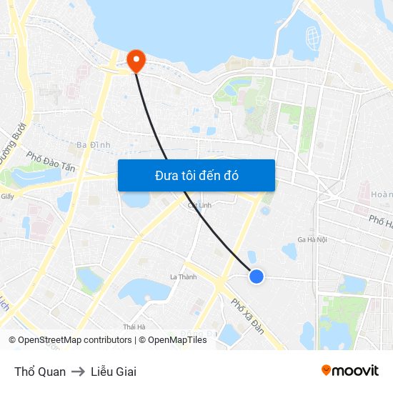 Thổ Quan to Liễu Giai map