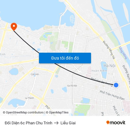 Đối Diện 6c Phan Chu Trinh to Liễu Giai map