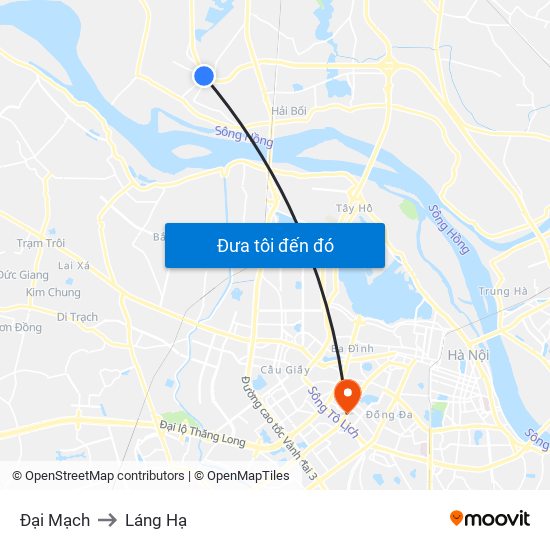 Đại Mạch to Láng Hạ map