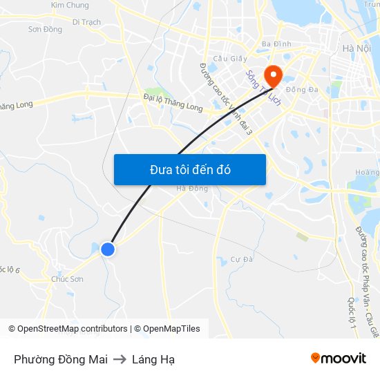 Phường Đồng Mai to Láng Hạ map