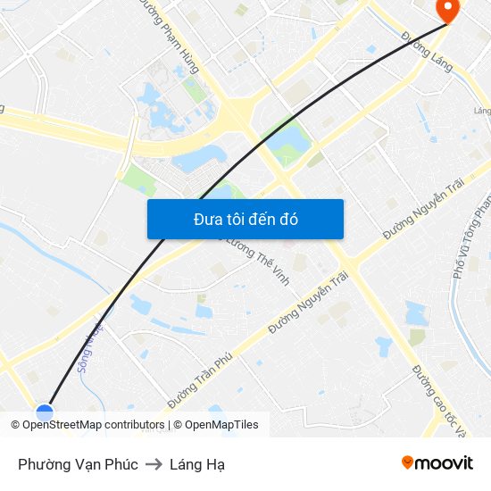 Phường Vạn Phúc to Láng Hạ map