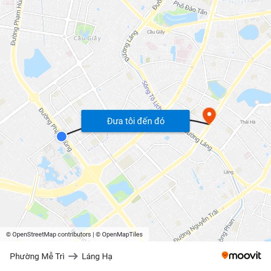 Phường Mễ Trì to Láng Hạ map