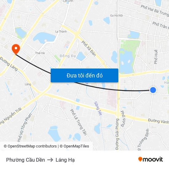 Phường Cầu Dền to Láng Hạ map