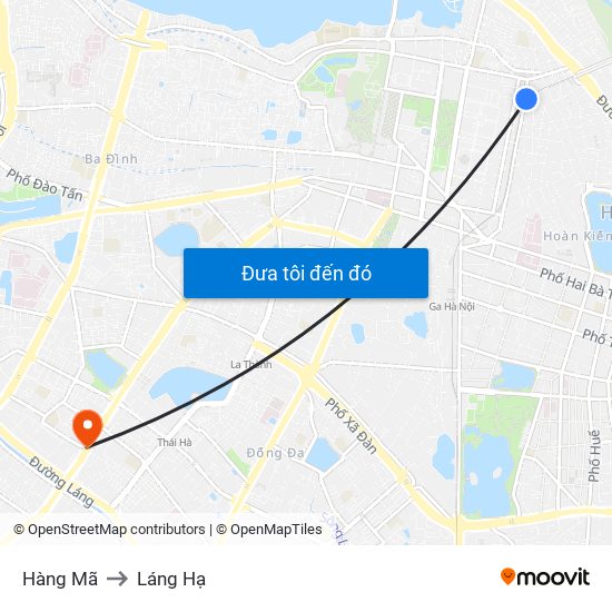 Hàng Mã to Láng Hạ map