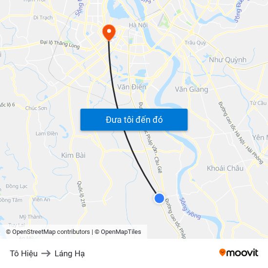 Tô Hiệu to Láng Hạ map