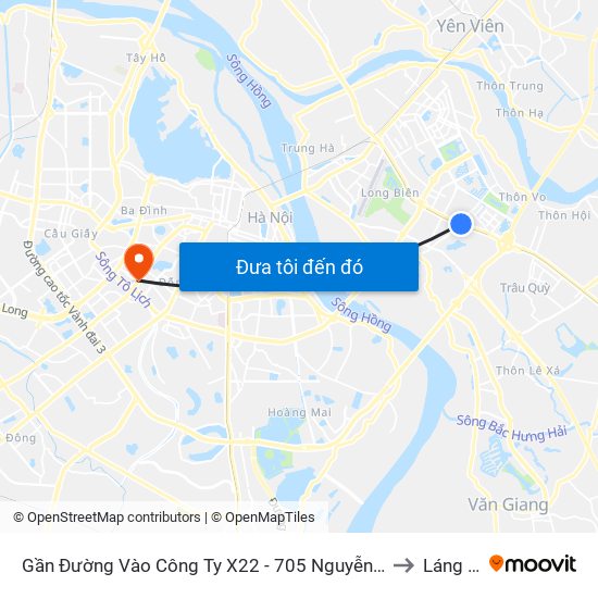 Gần Đường Vào Công Ty X22 - 705 Nguyễn Văn Linh to Láng Hạ map