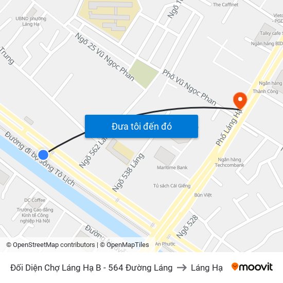 Đối Diện Chợ Láng Hạ B - 564 Đường Láng to Láng Hạ map