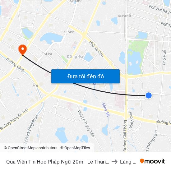 Qua Viện Tin Học Pháp Ngữ 20m - Lê Thanh Nghị to Láng Hạ map