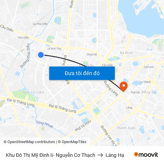 Khu Đô Thị Mỹ Đình Ii- Nguyễn Cơ Thạch to Láng Hạ map