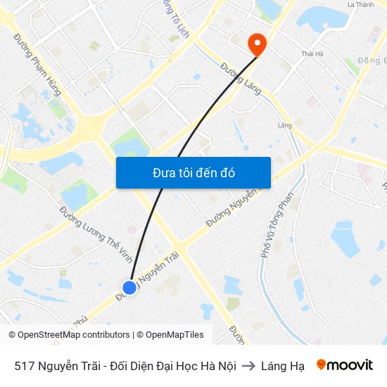 517 Nguyễn Trãi - Đối Diện Đại Học Hà Nội to Láng Hạ map