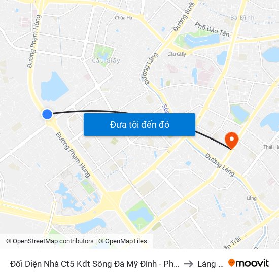 Đối Diện Nhà Ct5 Kđt Sông Đà Mỹ Đình - Phạm Hùng to Láng Hạ map