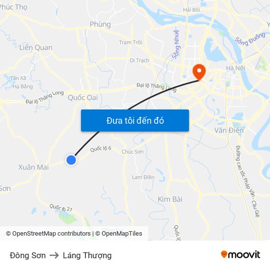 Đông Sơn to Láng Thượng map