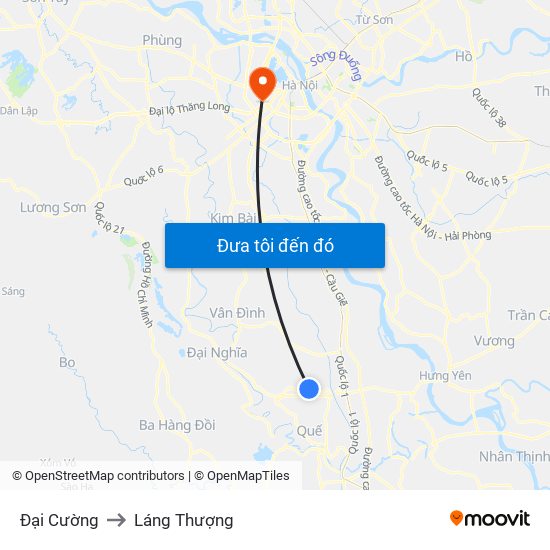 Đại Cường to Láng Thượng map