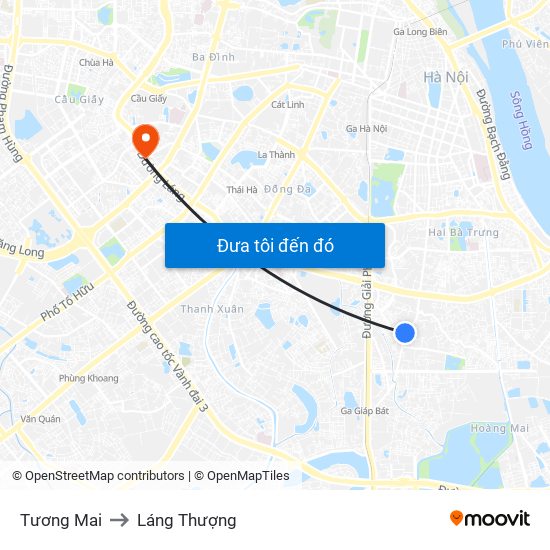 Tương Mai to Láng Thượng map